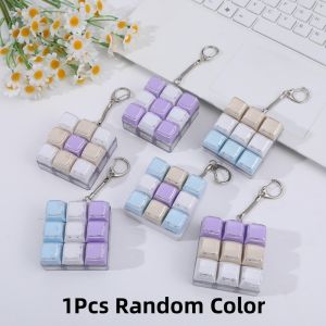 WUXU Anti Stress Finger 9 Keyboard Key Toy Gift DIY Fidget Decompression Creative Bag Pendant Creative Stress Relief Keyboard Games Keychain For Adults