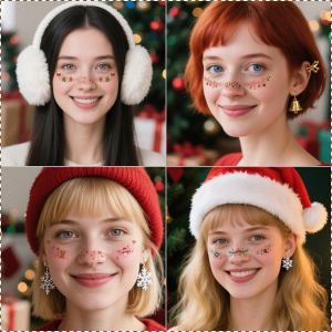 hình dán mặt tàn nhang trang điểm trang trí phù hợp với mọi loại da dễ dàng để phù hợp mùa đông