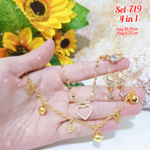 SET PERHIASAN DEWASA MOTIF PERMATA ANTI ALERGI/SET-719/SET-739/SET-720