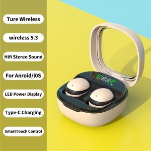 Ultra-small Wireless Headphones Ultra-small Stealth Wireless Headphones Sports Music Headphones Two-ear Stereo Sound Quality With A Microphone SeaSpark