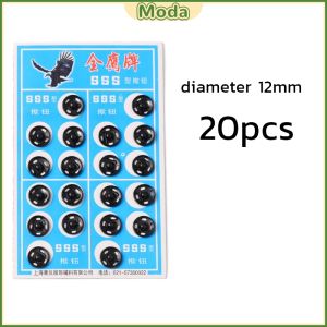 Moda 50pcs Small Metal Snap Buttons Snap Fastener 8.5/10/12mm Sewing Clothing Accessories Black / Silver