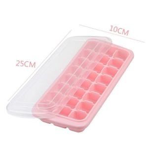 24 / 36 Grid Silicone Ice Cube Trays Ice Molder With Lid Large Ice Jelly Maker Silica Gel Ice Cube Mold with Removable Cover for Whisky Cocktail Cola Refrigerator Homemade Frozen Ice Box