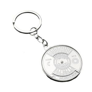 Elegant Compass Perpetuals Calendar Keychain Craft of Zinc Alloy for Business Professional and Travel Enthusiasts