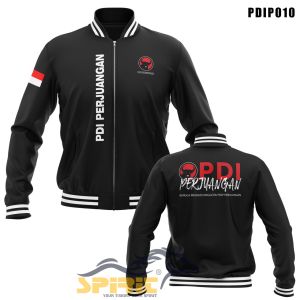 Jaket Varsity PDIP Jaket Baseball PDI Perjuangan Bangga Menjadi Anggota Cotton Fleece Premium