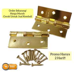 Engsel Tebal Gold Pintu Jendela 3 Inch Kuat Bagus Kokoh 3" Berkualitas Engsel Pintu Serbaguna