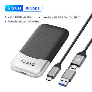 ORICO USB3.2 Gen2 Portable SSD Reading Speed Up To 2000MB/s 2TB 1TB Type- C PSSD  Transmission Speed Up To 20Gbps(M20)
