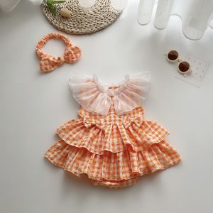 (3-12kg) Body Váy Hoa Tulip Đỏ NHÍM XÙ KIDS Cho Bé Gái Sơ Sinh Đầy Tháng Thôi Nôi Sinh Nhật Chất XÔ MUSLIN B105