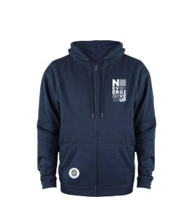 Jaket Distro sweater Hoodie Resleting zipper Pria Fleece Tebal  ZERO.SECOND ZIPPER MOTIF NEVER GIP UP