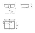 American Standard Flexio Thin Touch Square Undercounter Basin 500mm. 