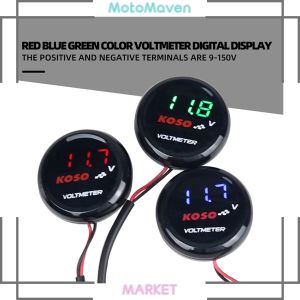 【Top-Rated Product】 MotoMaven KOSO Motorcycle Volt Meter Super Waterproof 12v 150v Electromobile Car LED Digital Voltmeter