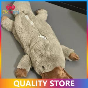 [Eleanor] Cute Platypus Pencil Case Cosmetic Bag Plush Pen Pouch Large Capacity Storage Bag School Supplies Stationery Box Desktop Storage Bag