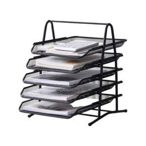 BINLU [Back to School 2026] 5-Layer Metal Mesh Document Tray School Supplies Office Supplies Desktop Organization Extra Large Capacity Sturdy Matibay File Tray Paper Rack Manila Stock COD Fast Delivery Sulit Best Quality PH