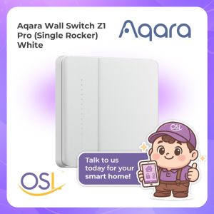 【GLOBAL】AQARA Smart Wall Switch Z1 Pro - Single Rocker - Compatible for No and With Neutral - 2 Years Warranty