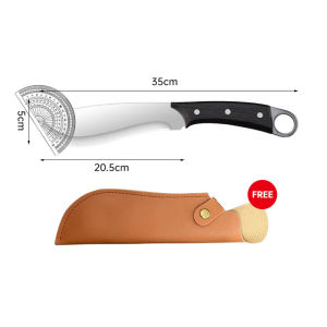 Nipiin Japanese Meat Knife Original Kitchen Knife Stainless Steel Cooking Knife With Leather Cover