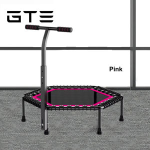 GTE Trampoline Fitness Jumping Cardio Trainer Home Max Capacity Up to 300KG Exercise Gym Fitness Trampoline Kid And Adult With Armrest Exercise