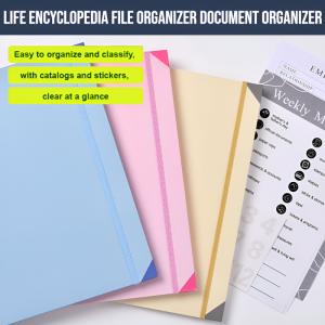 Life Encyclopedia File Organizer Document Organizer Long File Organizer Expanding File Folder Ortable Folder Bag School Supplies