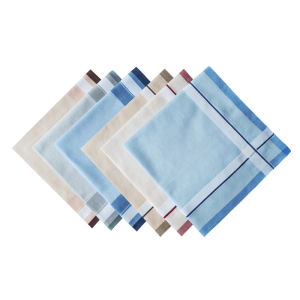 6pcs Mens Handkerchiefs Cotton Fabric Classical Type Absorbent And Long Time use 40x40cm For Formal Occasion Hankies