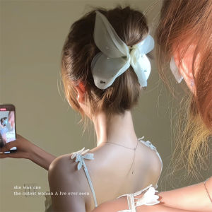 Mesh Fairy Butterfly Hair Clip for Woman Large-size Shiny Rhinestones Hair Clamp High-end Headwear