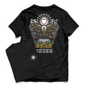 JACKCUSTOMT-shirt KAOS DEWASA HATI BERSINAR TERATE PSHT TEBAL 24S