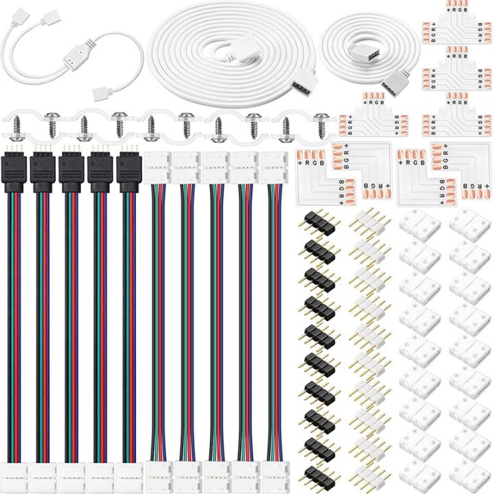 LED Strip Connector Kit, Strip Light Extension Cable Solderless Gapless ...