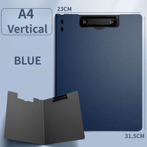 A4 Clipboard Folder Vertical Clip Board Pad Folder Case Document Organizers with Cover 23x31.5cm