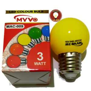Lampu LED Dekorasi / Led Warna Kuning 3 Watt / Bohlam LED MYVO Ping Pong E27