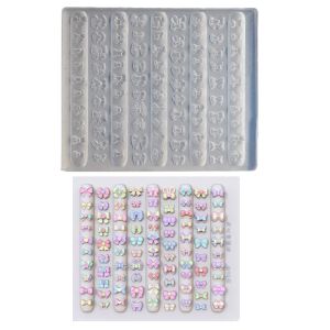 Multipurpose Silicone Mould for Bowknot Nail Art Easy to Use and Remove Suitable Portable for All Nail Shapes and Lengths