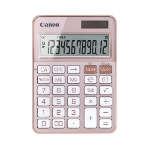Máy tính cầm tay Canon KS-125T màn hình lớn hiển thị 12 số chức năng tính thuế 2 nguồn pin