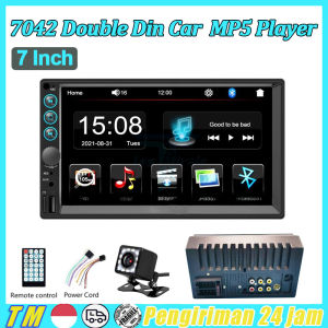 【New 2025】7042 Head Unit Double Din 7 Inch Bluetooth Audio Car MP3 MP5 Player Pemutar Multimedia Mobil Layar Sentuh Audio  Android Mendukung Navigasi Mobil Seluler Carplay