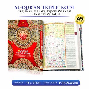 Alquran Kecil Al Quran Triple Kode Ukuran A5 / Terjemah Transliterasi Tajwid Warna / PT KAWAH MEDIA PUSTAKA KMP - KMP