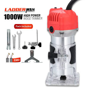 Ladderman 1000W 230V Electric Hand Trimmer Wood Trimmer Router Machine Wood Cutter Router Bits Mesin Ukir Kayu Elektrik