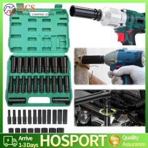 【HCS】1/2 Inch Extended Electric Wrench Socket Set Impact Socket Set 8-24mm /8-32mm Deep Socket Set Universal Socket Hand Tool