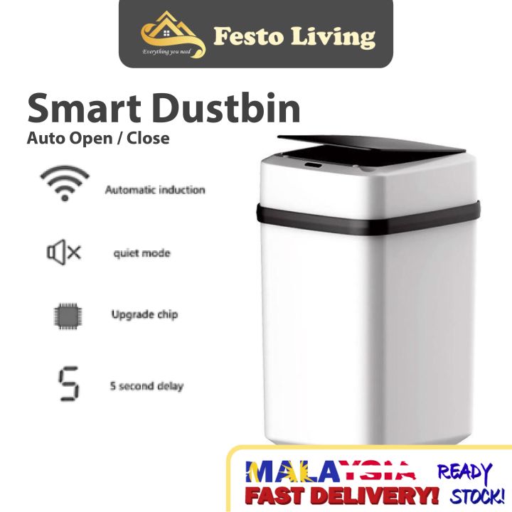 Smart Sensor Dustbin Trash Automatic Opening Dustbin Smart Rubbish Bin