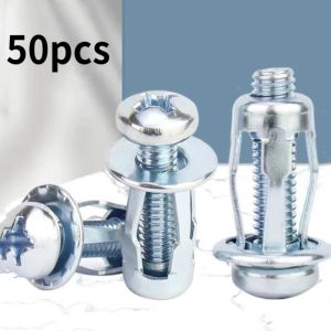 Metal screw nuts petal rivet lock nuts M4 M5 M6 car plate clip fastener durable iron skin set 50 pieces