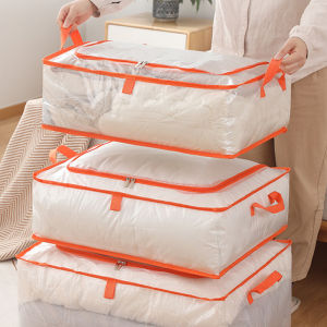 Dung lượng lớn Túi lưu trữ có thể gập lại PVC Túi lưu trữ trong suốt không thấm nước Dung lượng lớn Quần áo gia đình Túi lưu trữ chăn 2026