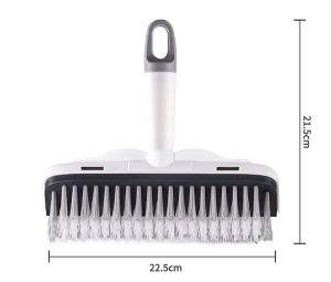 Floor Brush Wiper Dual Purpose 2 IN 1 Bathroom Stiff Bristle Floor Brush Long Handle Brush Bathroom No Dead Angle Cleaning Brush