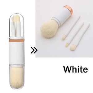 Brush Make Up Set 4 in 1 Portable Telecospic Kosmetik Brush Travel Kuas Make Up Brush Set Travel