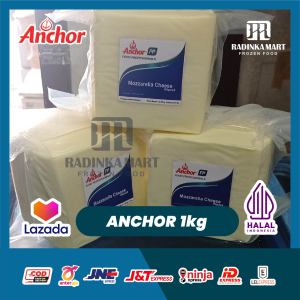 Keju Mozzarella Anchor Repack 1kg Murah/Anchor Repack Mozarella Cheese 1kg - mozarella topping exp terbaru