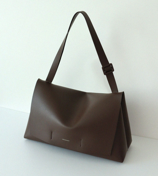 LECC PROJECT MOD FLAP BAG L - Artificial Leather D.BROWN