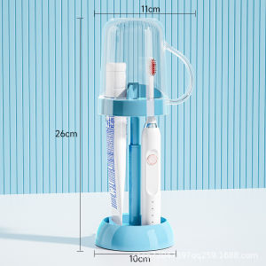 แก้วบ้วนปาก การจับคู่สีน้ำเงินและสีขาว ที่ใส่แปรงสีฟัน ยาสีฟันและเครื่องมือสีฟัน ผู้ใหญ่ ของใช้ในครัวเรือน