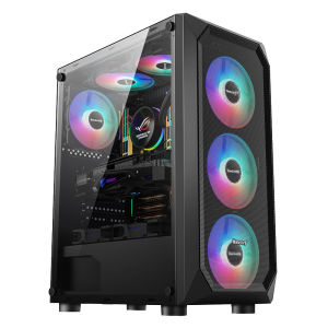 LZD Night Hunter 5 Side Transparent Computer Case Desktop Dustproof Office Full Game Water-Cooled E-Sports Huntkey Chassis