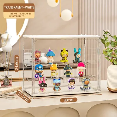 JJ.SG Figurine Display Box POP MART Display Case Acrylic Storage Box Blind Box Lego Shelf Durable