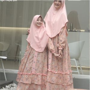 Basela - Ziya Dress Baju Gamis Muslim Anak Perempuan Usia 4-5 Tahun