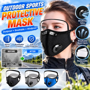 Cycling Face Mask Sports Protective Mask Dustproof Warm Filter Insert Detachable Protective Lens Outdoor Riding Face Cover