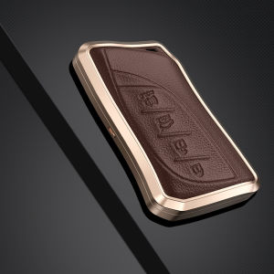 Ultra Lightweight Aluminium Alloy Smart Car Key Fob Cover Case Protector Remote Shell Holder Genuine Leather Buttons Protection Keychain For Lexus RZ NX ES UX LX RX 200 250h 300 350h 450h 260h 300h 500h 600h 450e