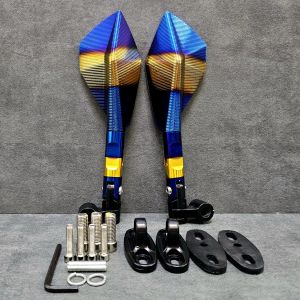 Spion twotone v2 blue gold bakaran 2tone rainbow pelangi kaca biru universal semua motor beat mio vario satria vixion nmax aerox lexi dll