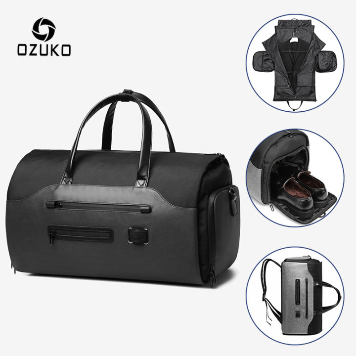 OZUKO New Multifunction Suit Storage Travel Bag Men Waterproof