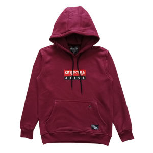 ANYWAY JUMPER HOODIE "ALIVE" MAROON 018