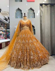 [PRE-ORDER] Semistitched Premium Quality Soft Net Lengha (10-15days delivery)