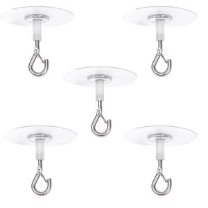 10PCS Heavy Duty Bonded Ceiling Hook Hanging Curtain Ribbon Balloon Festival Ceiling Decoration Multifunctional Kitchen Bathroom Wall Hook Door Back Coat Hook